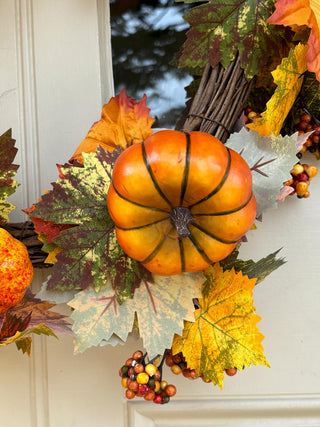 Autumn Pumpkin & Berry Wreath- 55cm