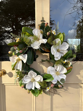 Magnolia Flower Wreath - 60cm