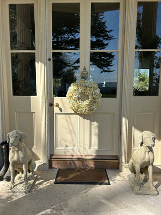 SUMPTUOUS SILK HYDRANGEA WREATH- Cream