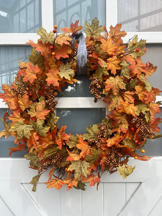 Autumn Mixed Leaves Wreath 71cm