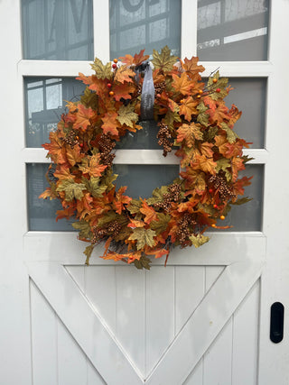 Autumn Mixed Leaves Wreath 71cm