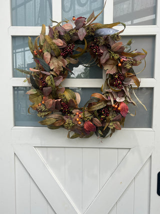Autumn Foliage & Berry Wreath 66cm