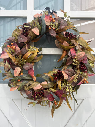 Autumn Foliage & Berry Wreath 66cm