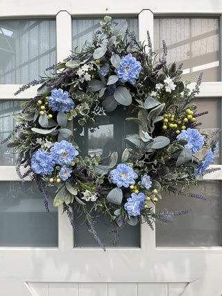 Blue Spring Meadow Wreath - 50cm