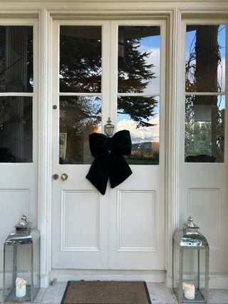 Luxurious Deep Green Velvet Bow 48cm- A Wreath Alternative