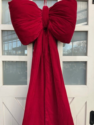 Extra Large Velvet Burgundy Bow 150cm Long