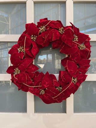 Gilded Poinsettia Wreath 50cm