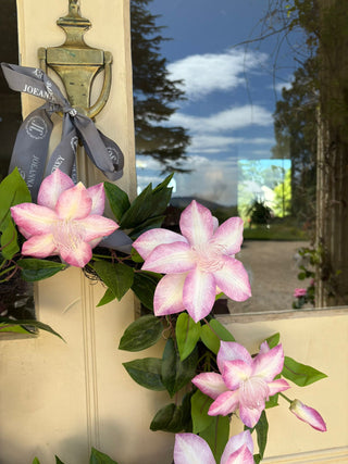 Clematis Wreath – 50cm | Luxury Silk Door Wreath