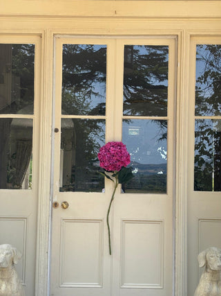 Very Large Dark Pink Hydrangea stem L95cm, Headsize 28cm
