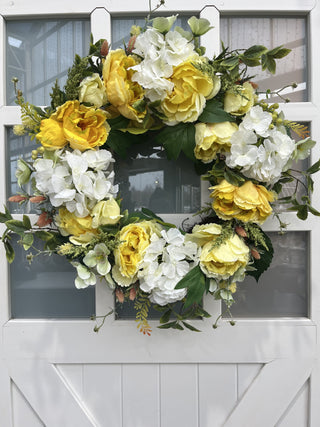 Rose & Hydrangea Wreath - 60cm