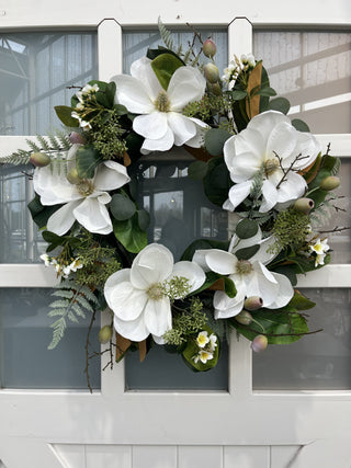 Magnolia Flower Wreath - 60cm