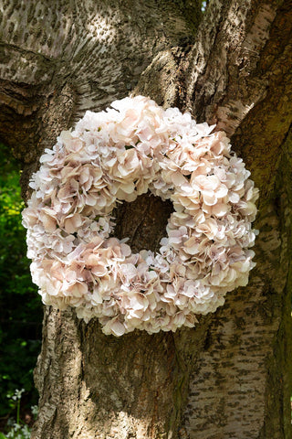 Sumptuous Silk Hydrangea Wreath – Opaque