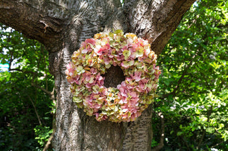 Sumptuous Silk Hydrangea Wreath – Pink