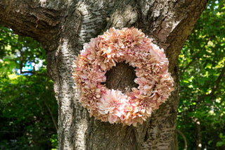 Dahlia Wreath – Dusty Pink